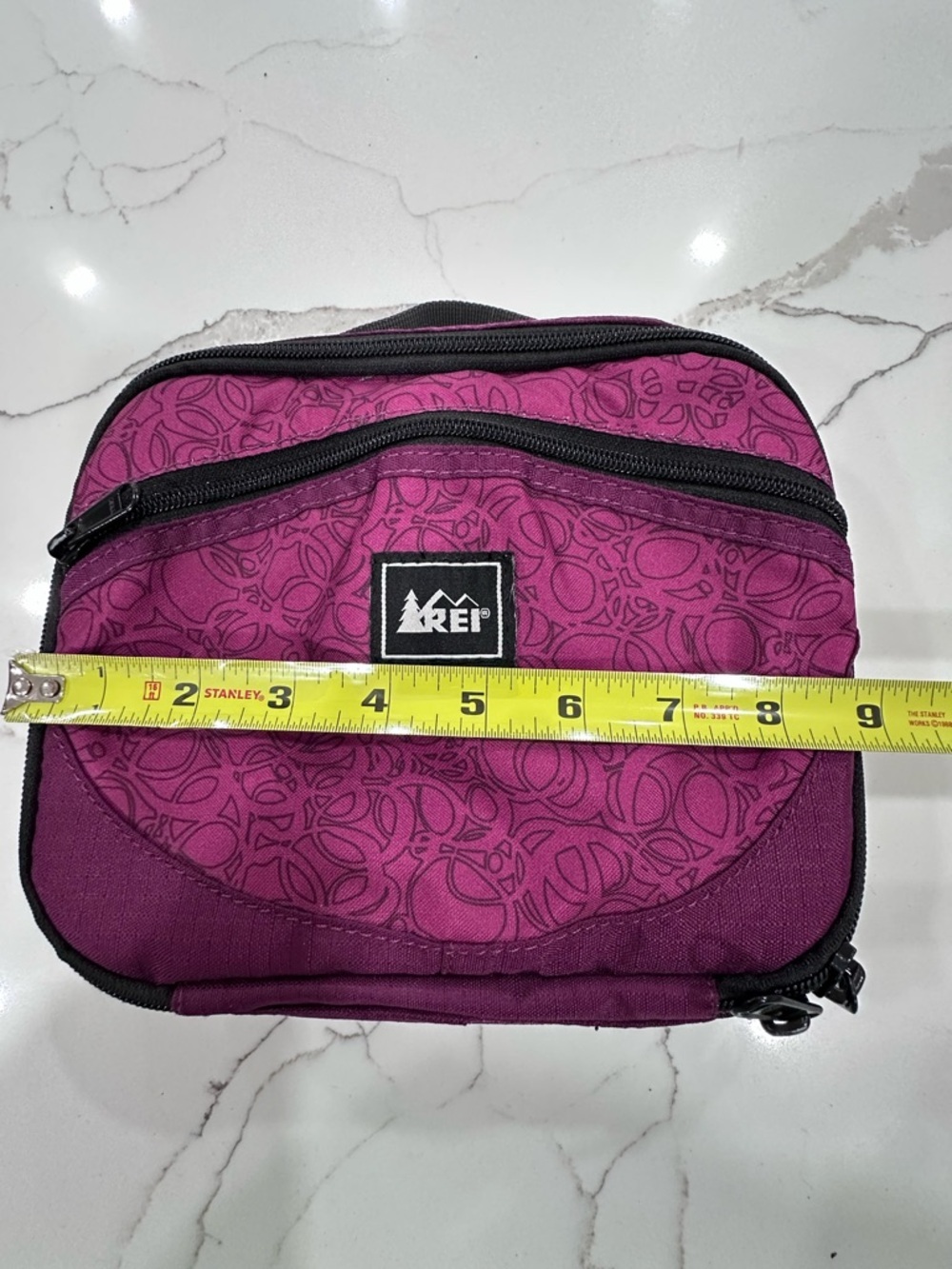 REI Co-op Insulated Lunch Box / Cooler Bag - Purple Floral Pattern - Picture 9 of 11